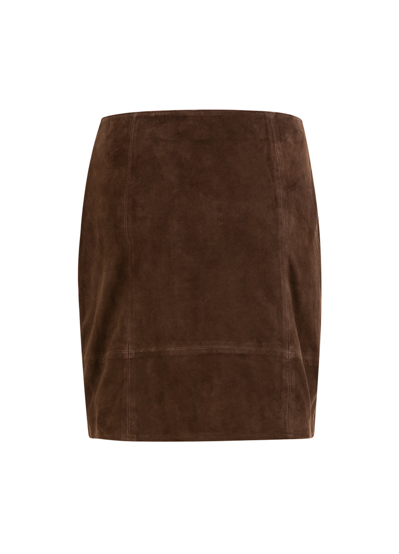 Coster Copenhagen WILDLEDER-ROCK Skirt Warm brown - 367
