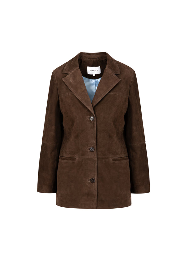 Coster Copenhagen WILDLEDERJACKE Blazer Warm brown - 367