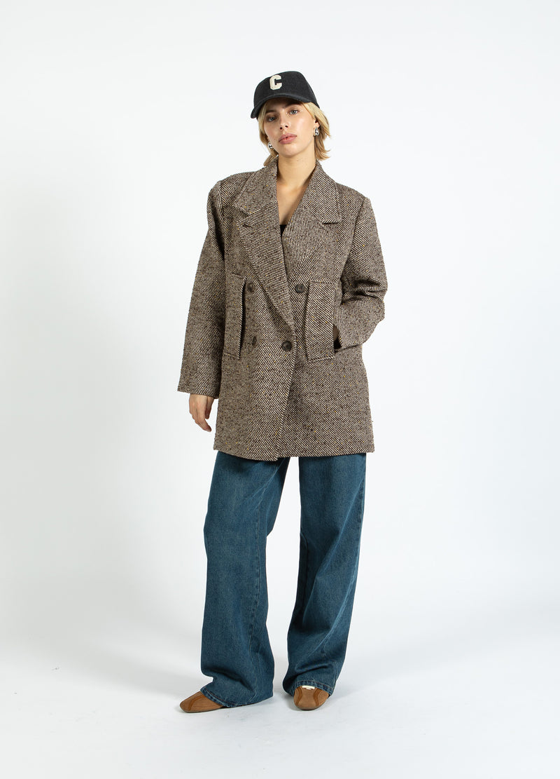 Coster Copenhagen WOLLJACKE Outerwear Graphic tweed - 998