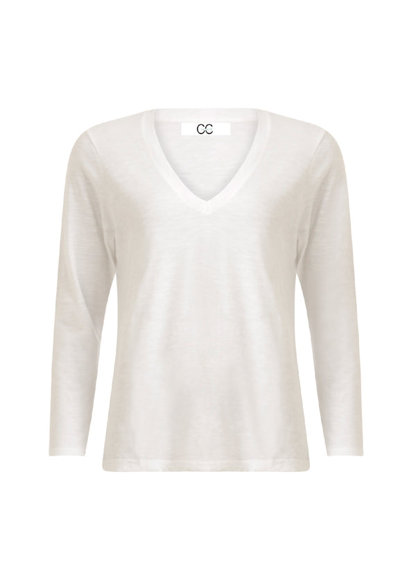 CC Heart   CC HEART LANGARM V-AUSSCHNITT T-SHIRT T-Shirt White - 200