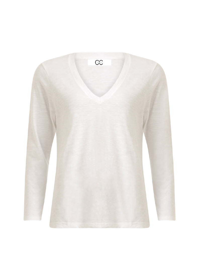 CC Heart  CC HEART LANGARM V-AUSSCHNITT T-SHIRT T-Shirt White - 200