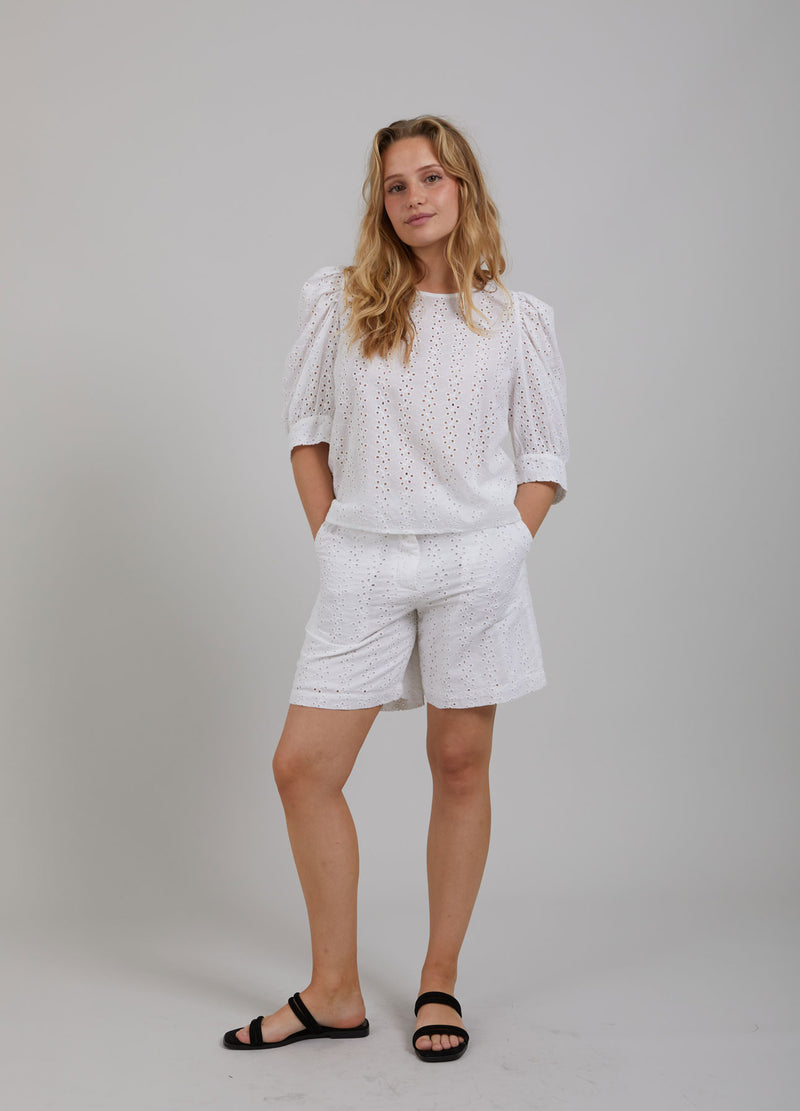 CC Heart  CC HEART LENA SHORTS MIT LOCHSTICKEREI Shorts White - 200