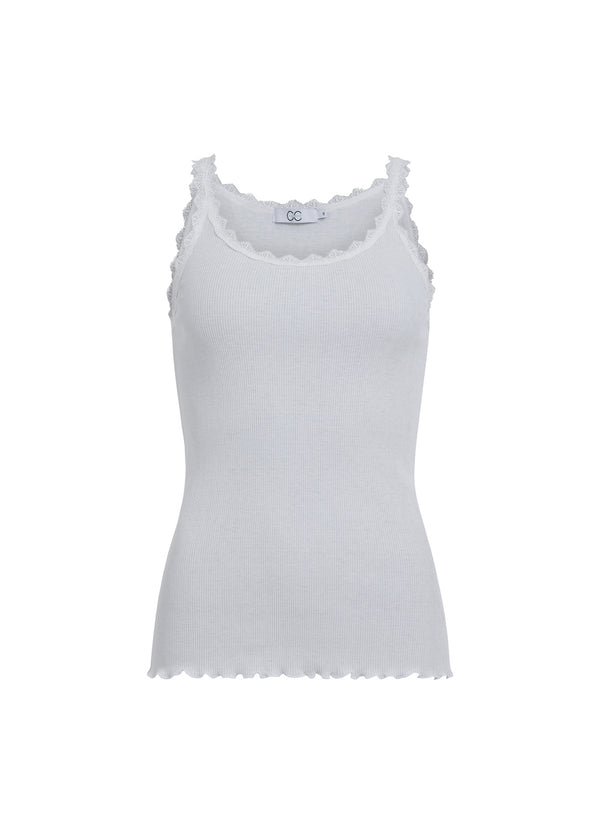 CC Heart  CC HEART SEIDEN-TRÄGERTOP MIT SPITZE Strap Top White - 200