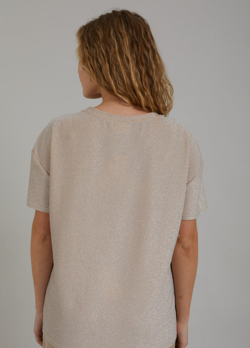 Coster Copenhagen SHIMMER TEE T-Shirt Shimmer sand - 783