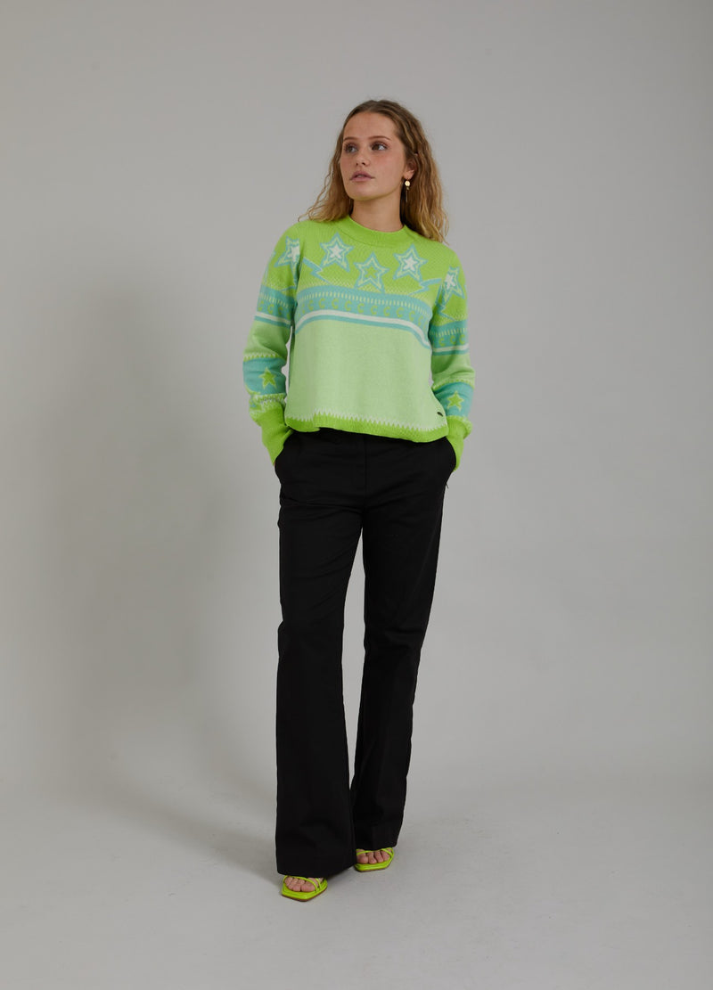Coster Copenhagen STRICKEN MIT JACQUARDMUSTER Knitwear Flashy green - 459