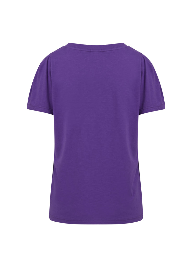Coster Copenhagen T-SHIRT MIT FALTEN T-Shirt Warm purple - 846