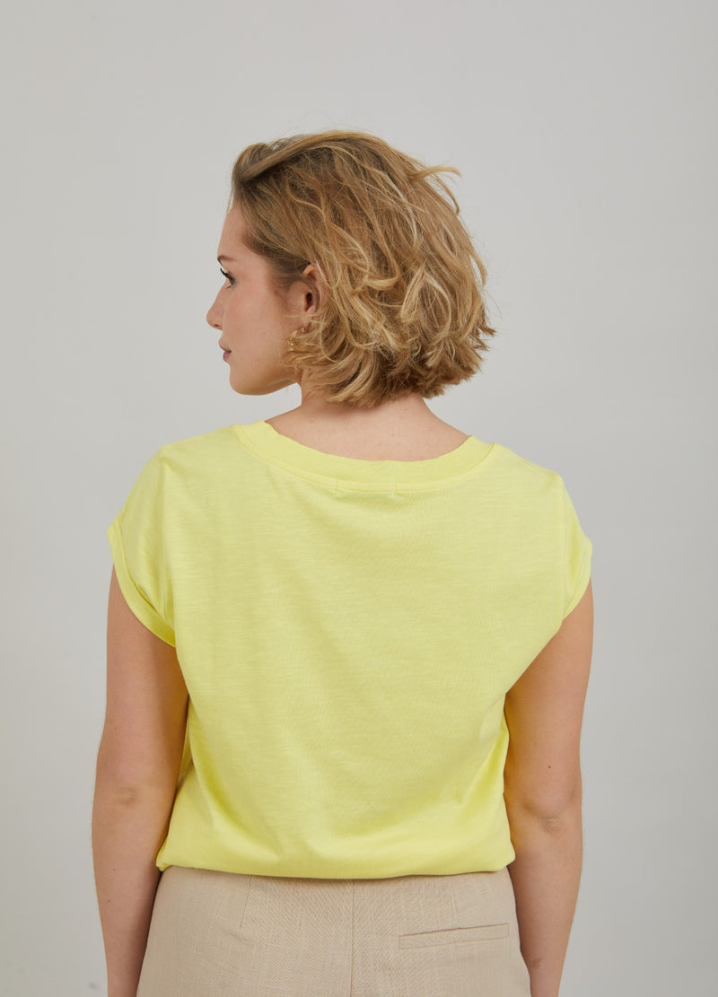 Coster Copenhagen  T-SHIRT MIT FEDERDRUCK T-Shirt Warm lemon - 784
