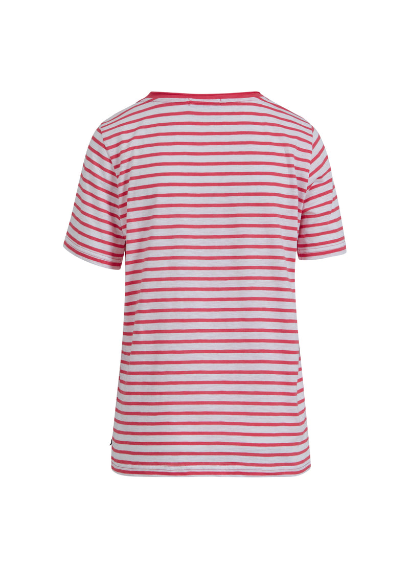 Coster Copenhagen  T-SHIRT MIT STREIFEN - MITTELLANGER ÄRMEL T-Shirt Intense pink stripe - 602