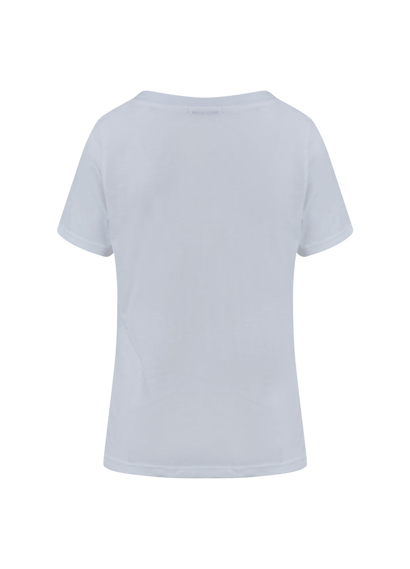 Coster Copenhagen  T-SHIRT MIT WOLKENDRUCK - MITTELLANGER ÄRMEL T-Shirt White - 200
